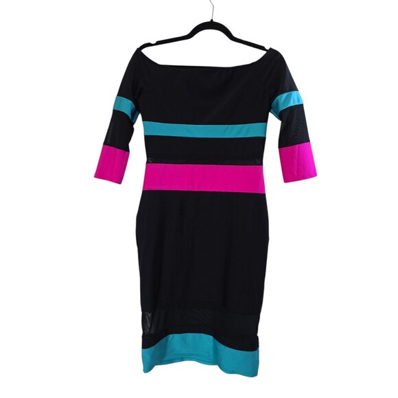 love culture dress Size Large Black Striped See-through - Picture 2 of 5